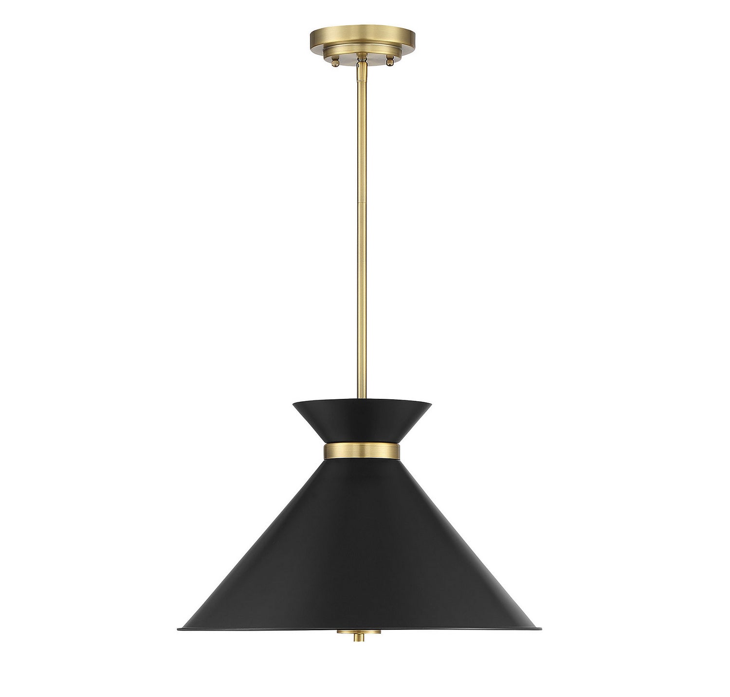 Savoy House - 7-2416-3-143 - Three Light Pendant - Lamar - Black with Warm Brass Accents