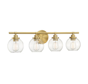 Savoy House - 8-4050-4-322 - Four Light Bath Bar - Carson - Warm Brass