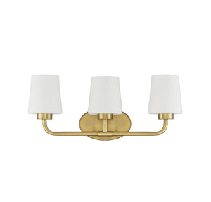 Savoy House - 8-4090-3-322 - Three Light Bath Bar - Capra - Warm Brass