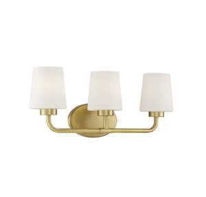 Savoy House - 8-4090-3-322 - Three Light Bath Bar - Capra - Warm Brass