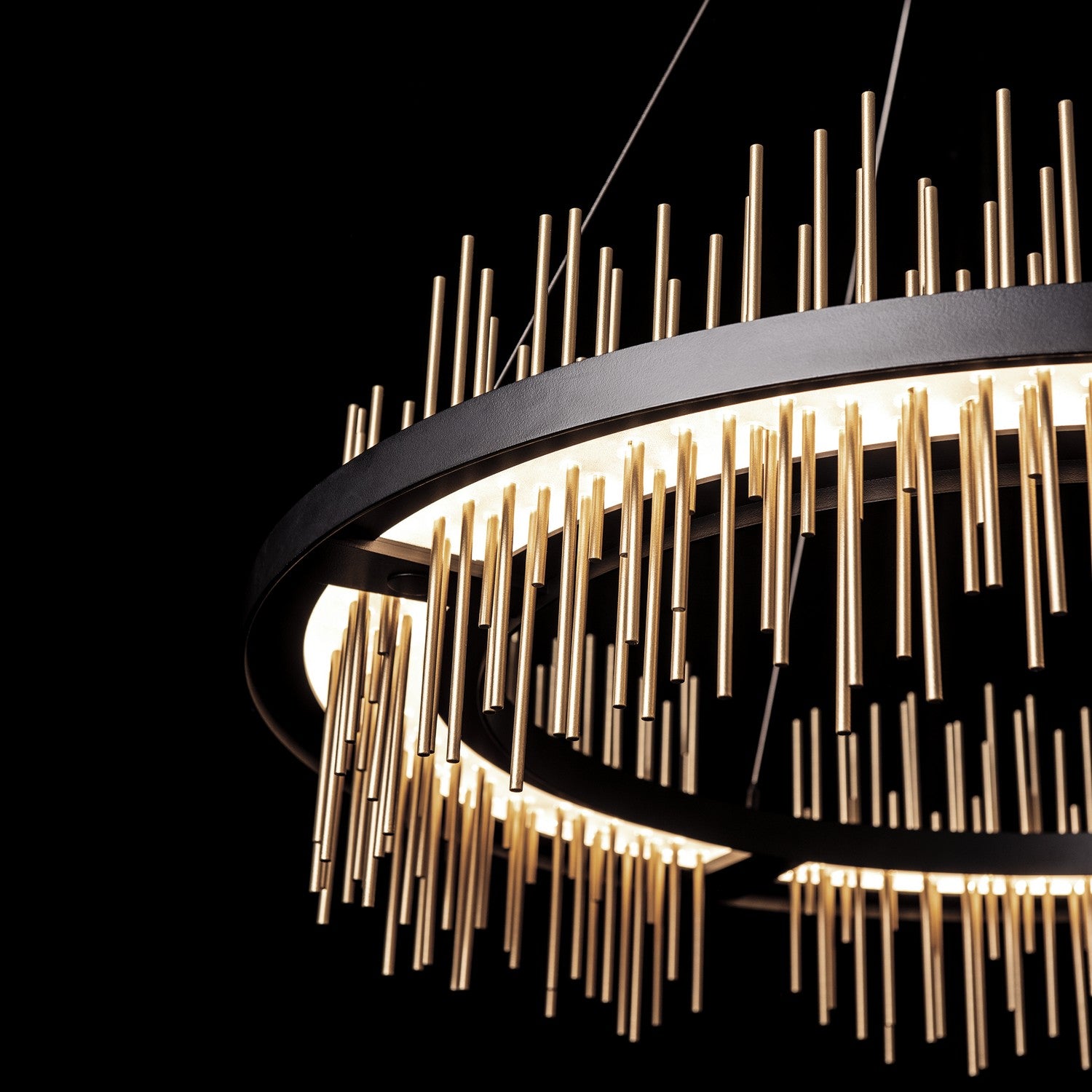 Hubbardton Forge - 139656-LED-STND-10-84 - Gossamer Circular LED Pendant - Gossamer - Black