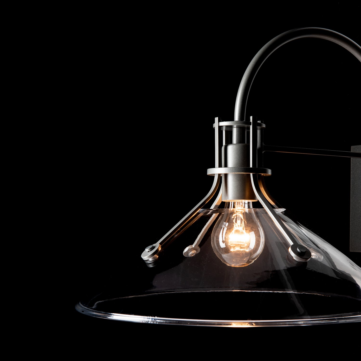 Hubbardton Forge - 302714-SKT-78-ZM0686 - Henry Large Glass Shade Outdoor Sconce - Henry - Coastal Burnished Steel