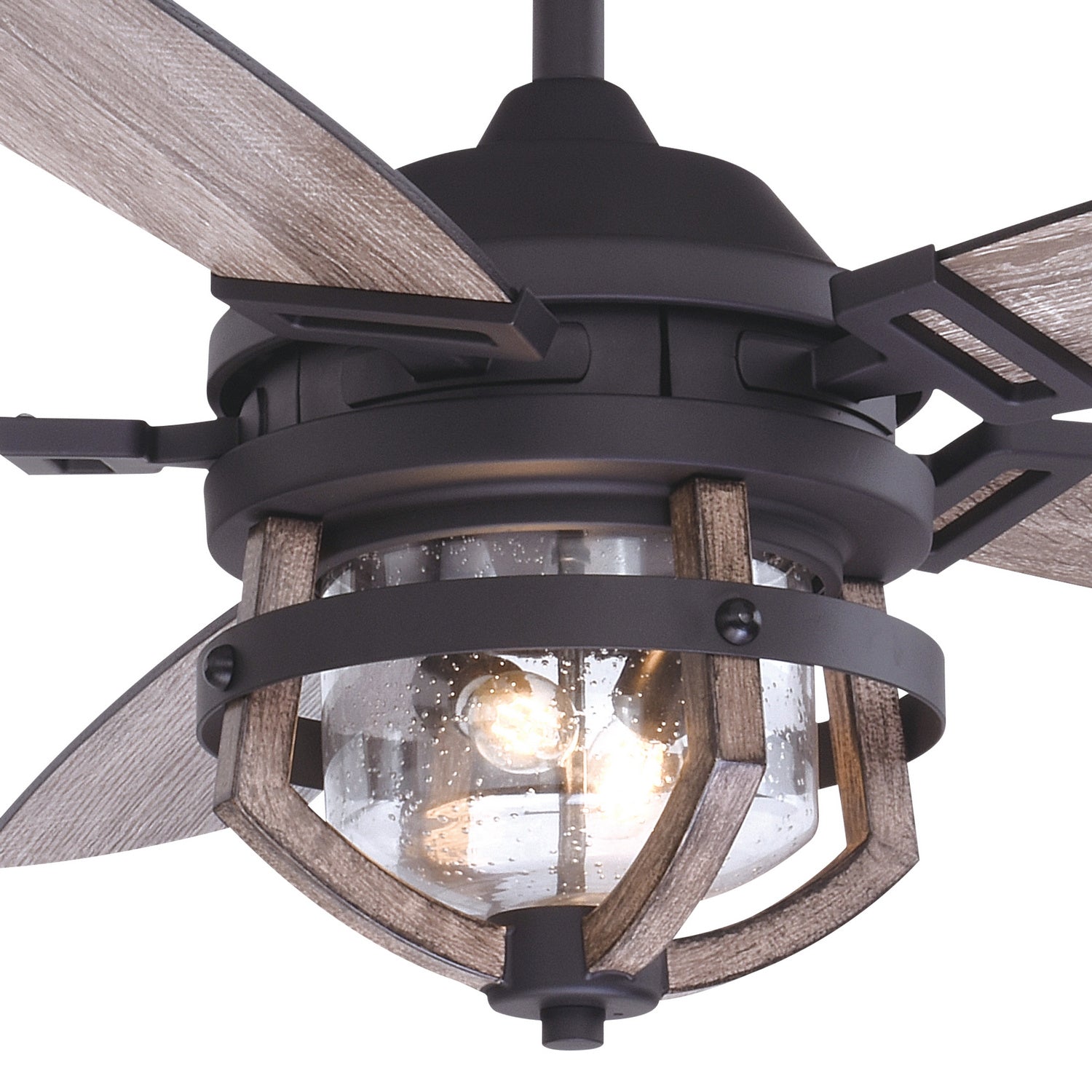 Vaxcel - F0055 - 54"Ceiling Fan - Barnes - Matte Black and Rustic Oak