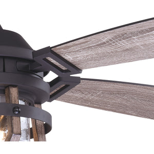 Vaxcel - F0055 - 54"Ceiling Fan - Barnes - Matte Black and Rustic Oak