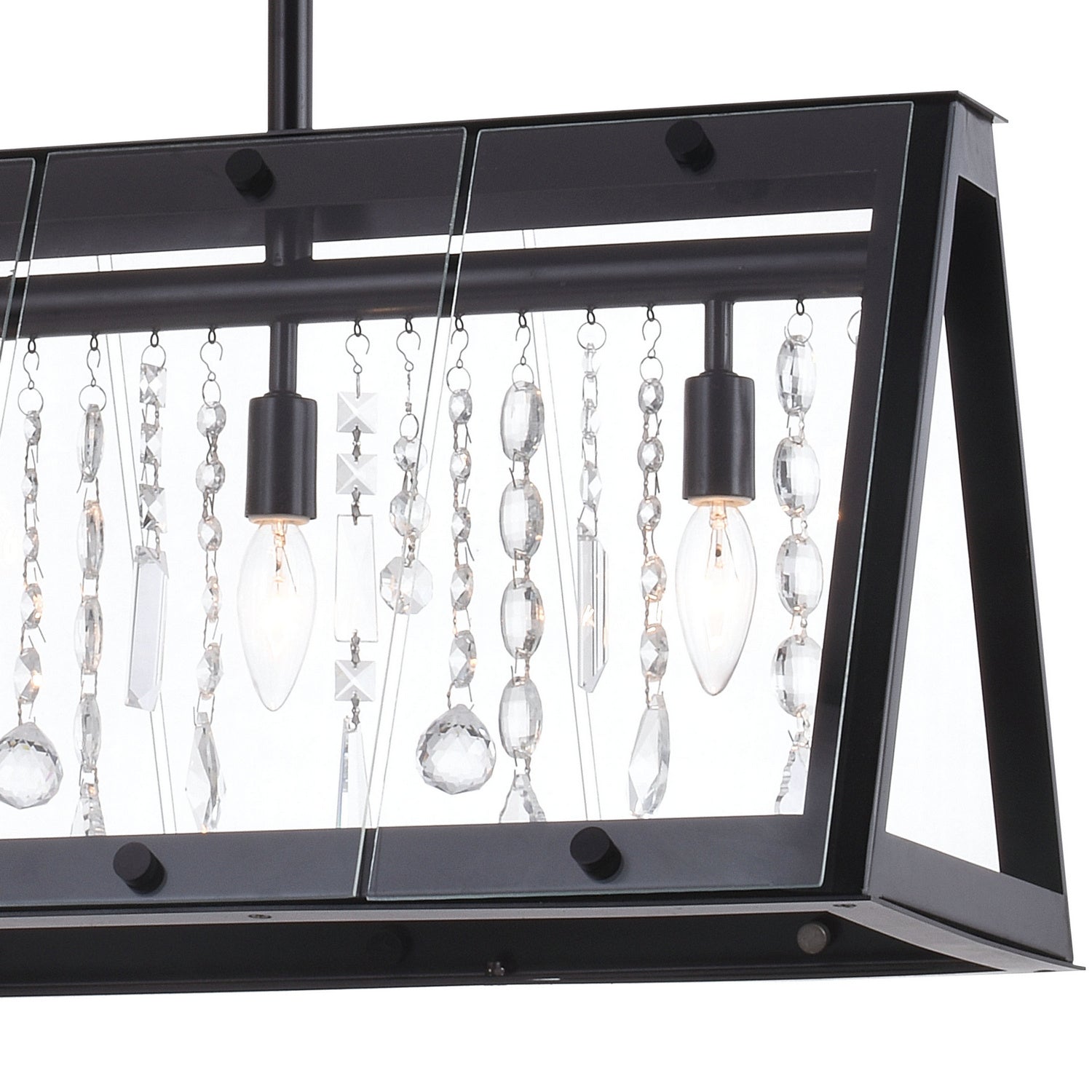 Vaxcel - H0244 - Five Light Linear Chandelier - Tremont - Matte Black