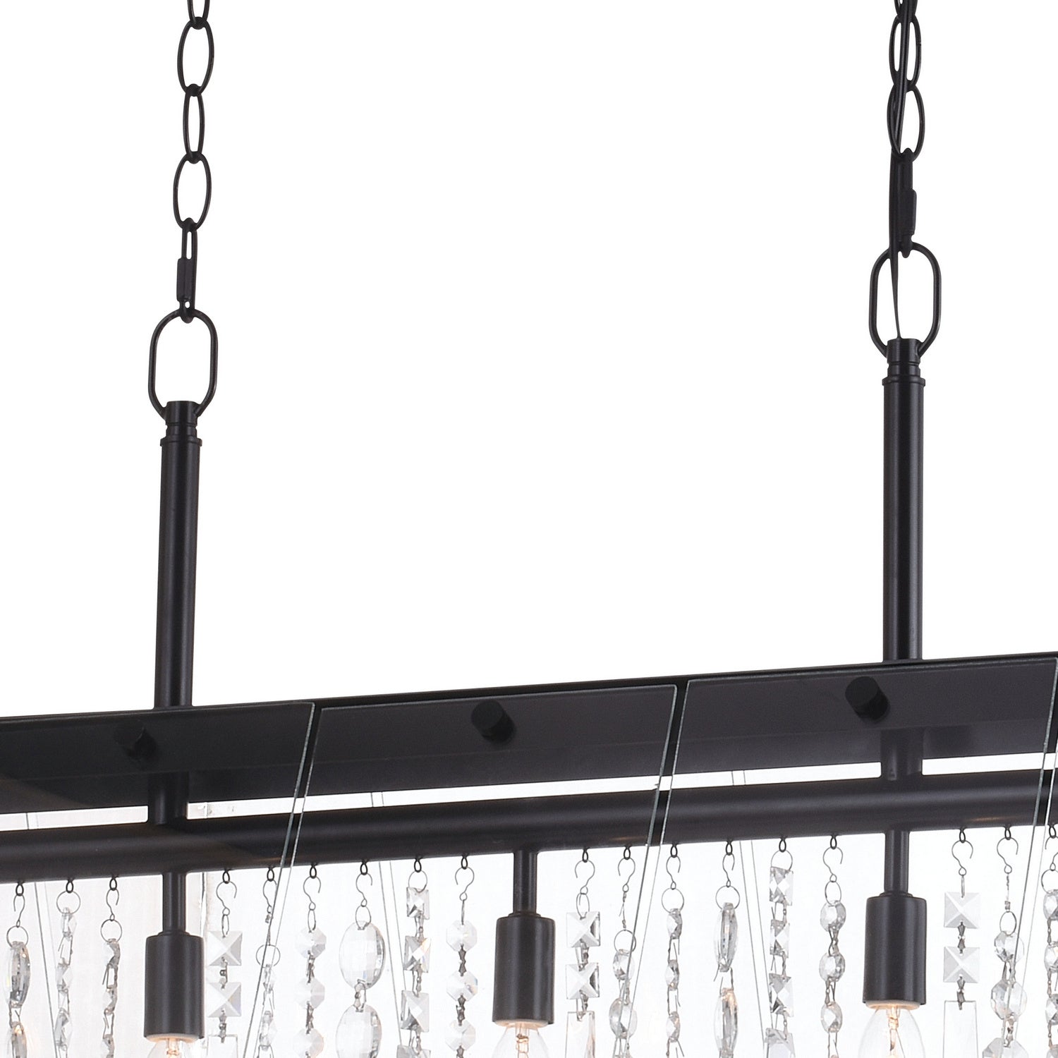 Vaxcel - H0244 - Five Light Linear Chandelier - Tremont - Matte Black