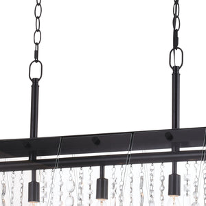 Vaxcel - H0244 - Five Light Linear Chandelier - Tremont - Matte Black