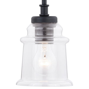 Vaxcel - P0306 - One Light Mini Pendant - Toledo - Matte Black