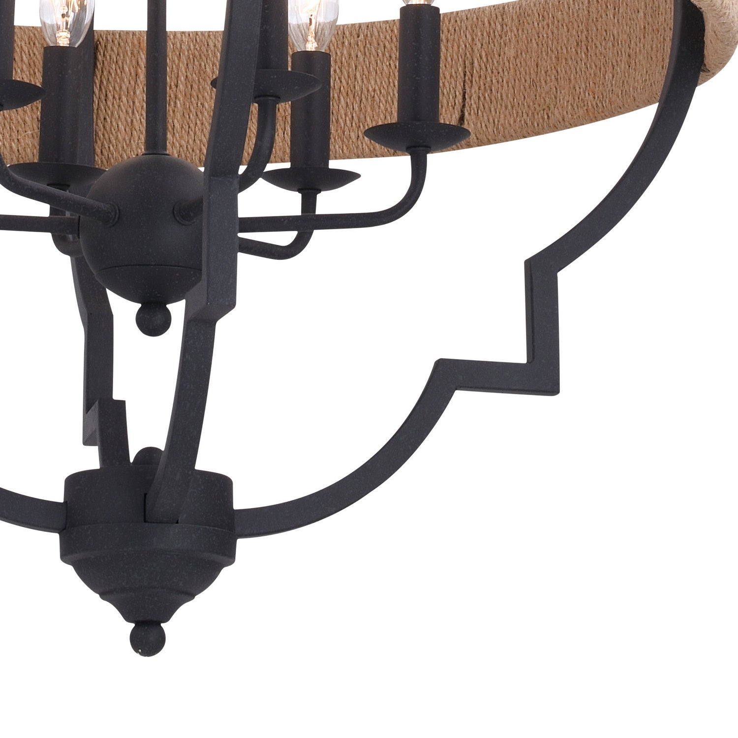 Vaxcel - P0309 - Six Light Pendant - Beaumont - Textured Gray