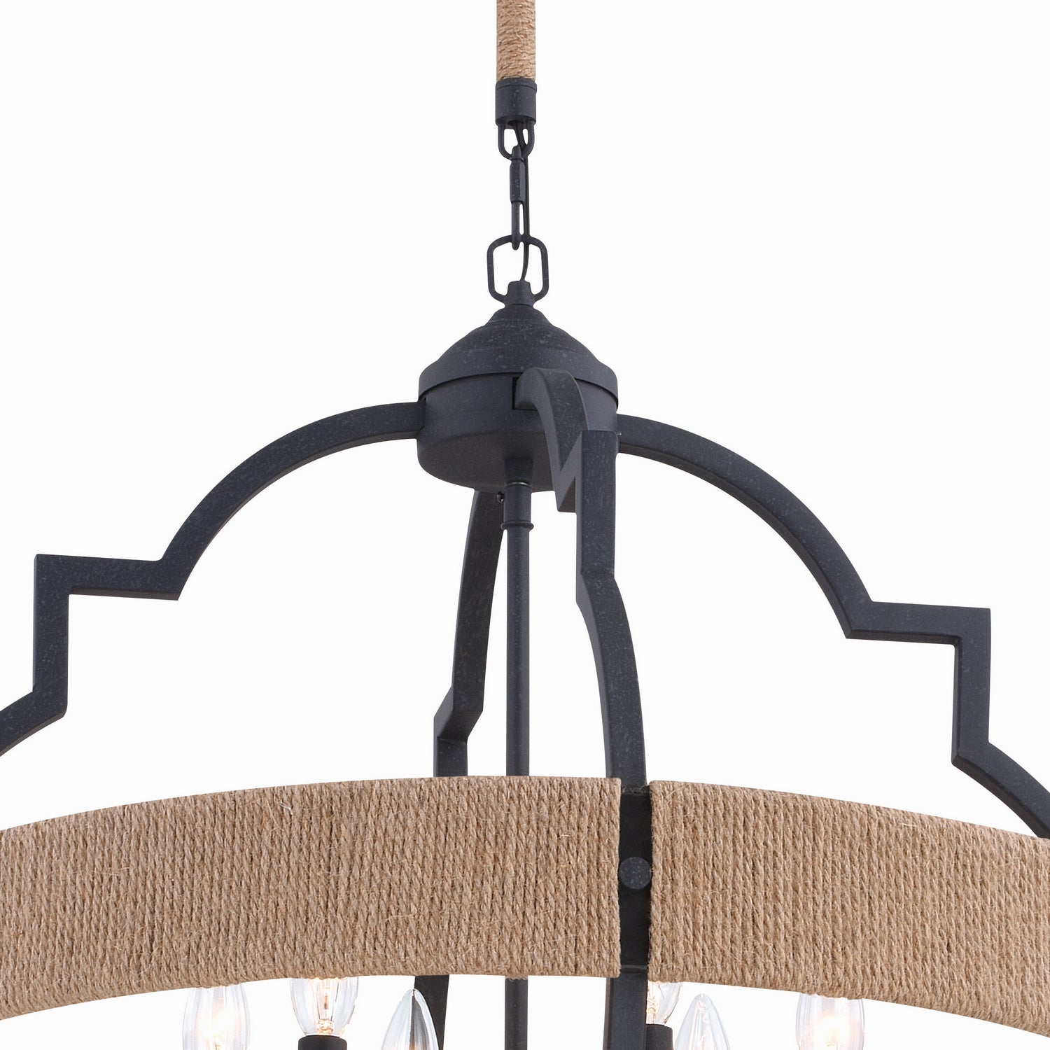 Vaxcel - P0309 - Six Light Pendant - Beaumont - Textured Gray