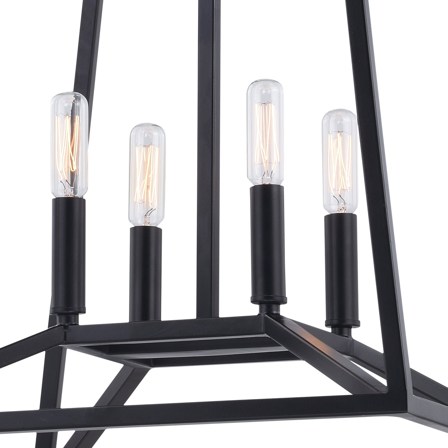 Vaxcel - P0310 - Four Light Pendant - Hayes - Black