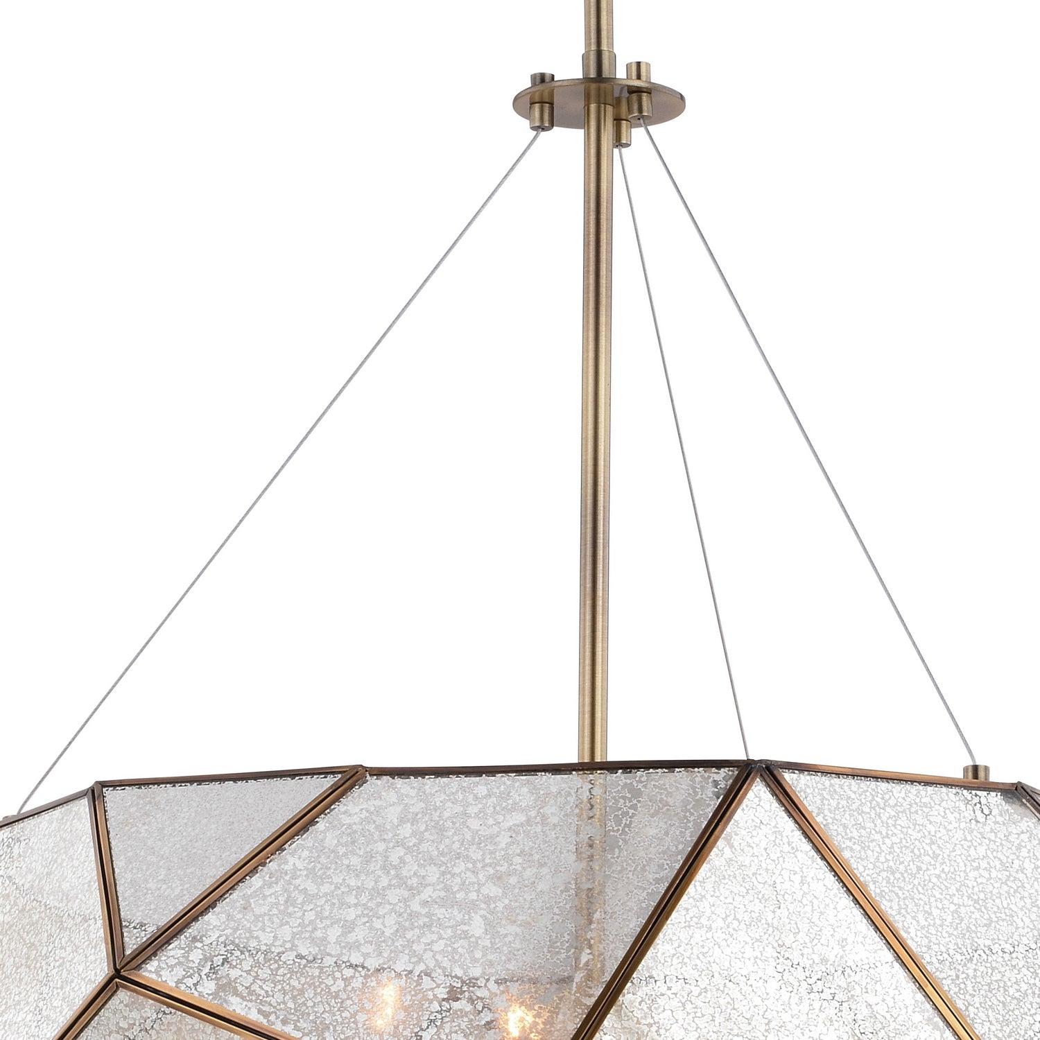 Vaxcel - P0318 - Five Light Pendant - Euclid - Aged Brass