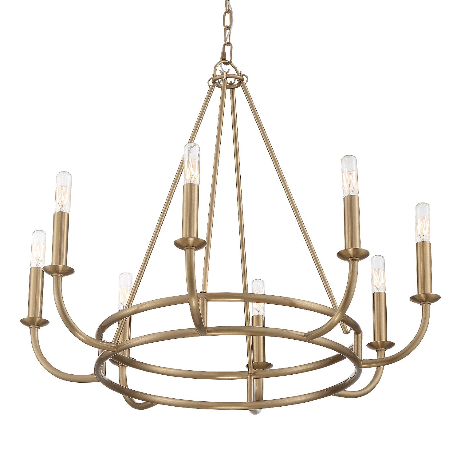 Crystorama - BAI-A2108-AG - Eight Light Chandelier - Bailey - Aged Brass