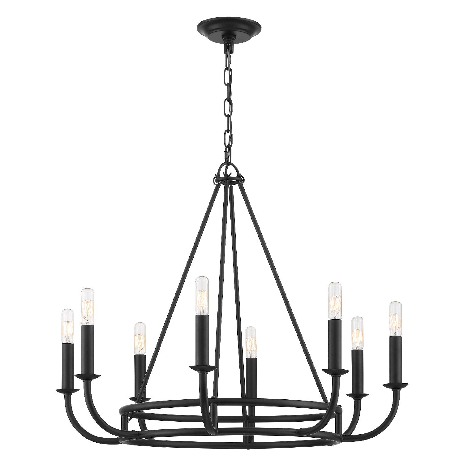 Crystorama - BAI-A2108-MK - Eight Light Chandelier - Bailey - Matte Black