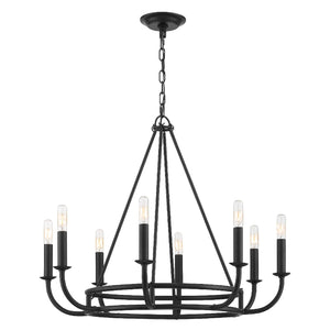 Crystorama - BAI-A2108-MK - Eight Light Chandelier - Bailey - Matte Black