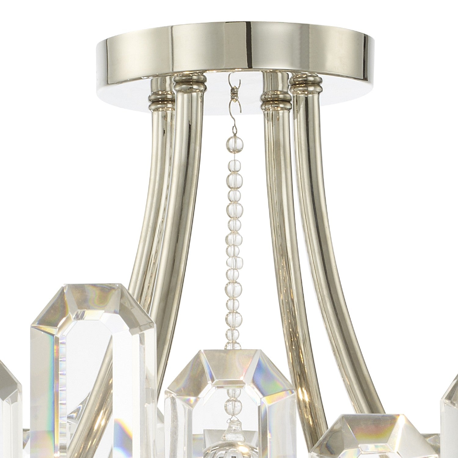 Crystorama - BOL-8884-PN - Four Light Semi Flush Mount - Bolton - Polished Nickel