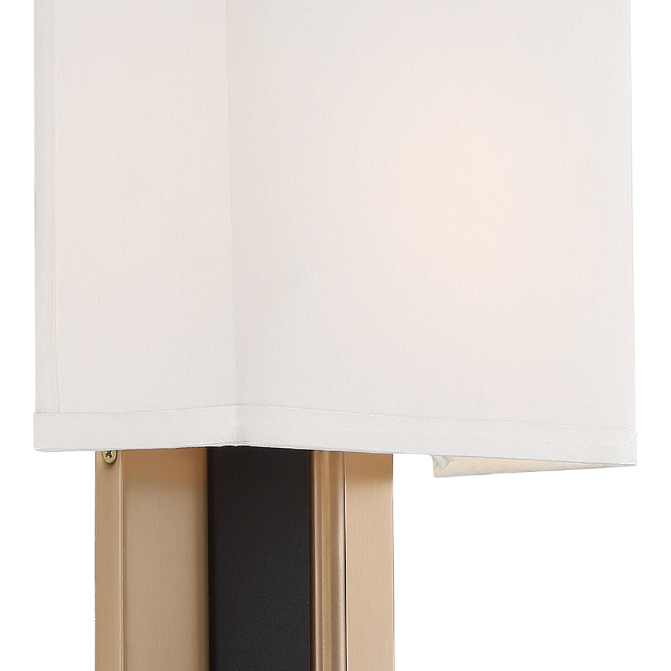 Crystorama - BRE-A3631-VG-BF - One Light Wall Sconce - Brent - Vibrant Gold + Black Forged