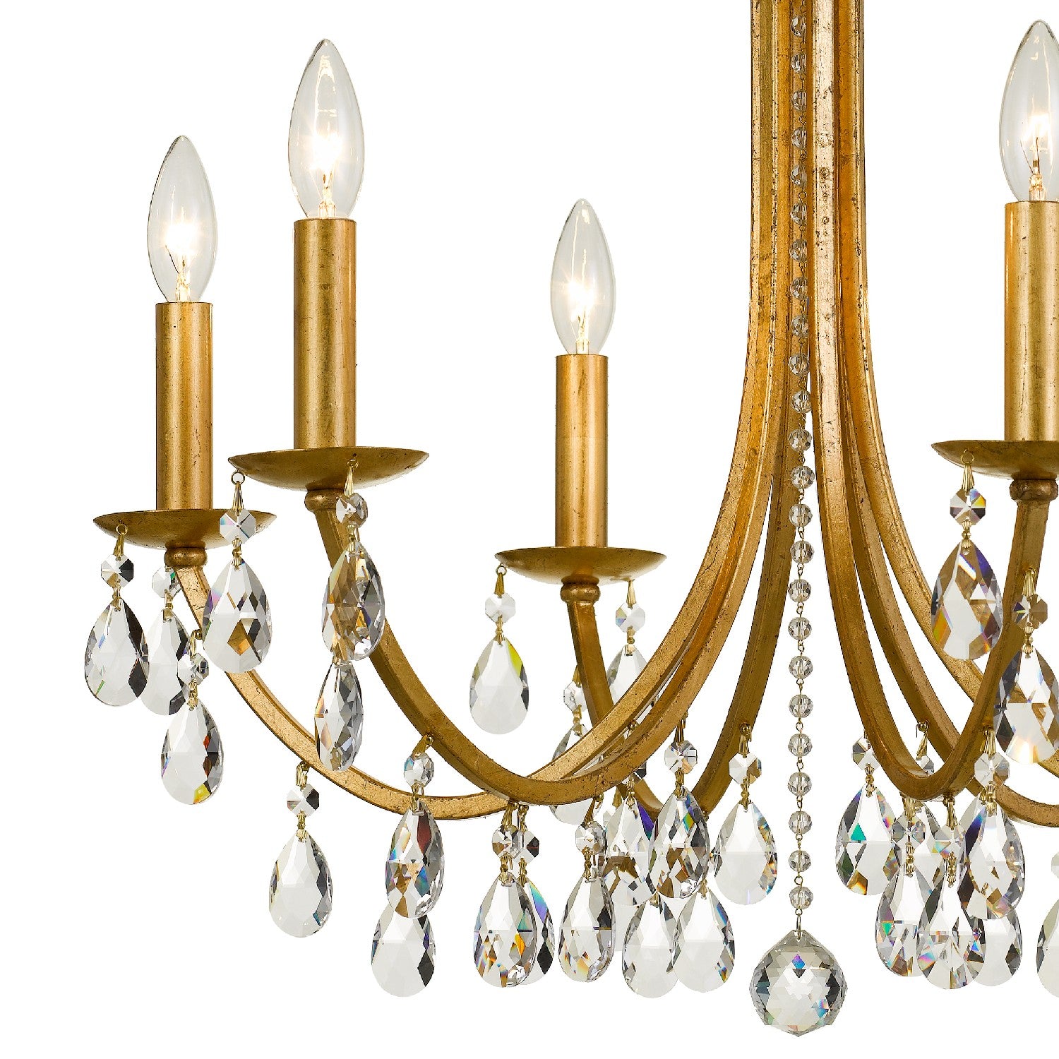 Crystorama - 8826-GA-CL-S - Six Light Chandelier - Bridgehampton - Antique Gold