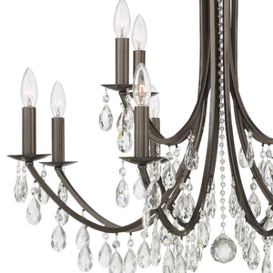 Crystorama - 8829-VZ-CL-SAQ - 12 Light Chandelier - Bridgehampton - Vibrant Bronze