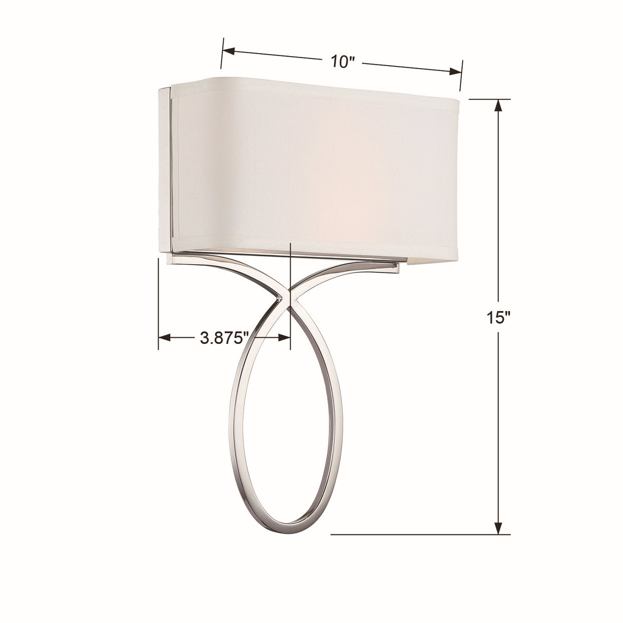 Crystorama - BRK-A3702-PN - Two Light Wall Sconce - Brinkley - Polished Nickel