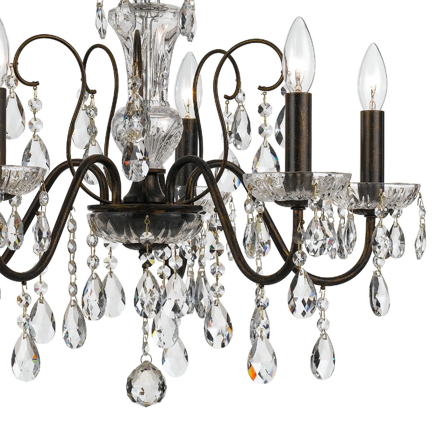 Crystorama - 3025-EB-CL-S - Five Light Chandelier - Butler - English Bronze