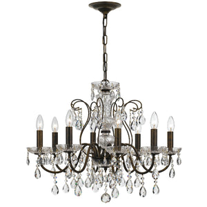 Crystorama - 3028-EB-CL-S - Eight Light Chandelier - Butler - English Bronze