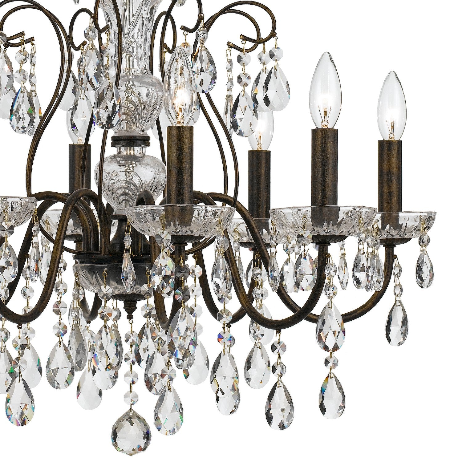 Crystorama - 3028-EB-CL-S - Eight Light Chandelier - Butler - English Bronze