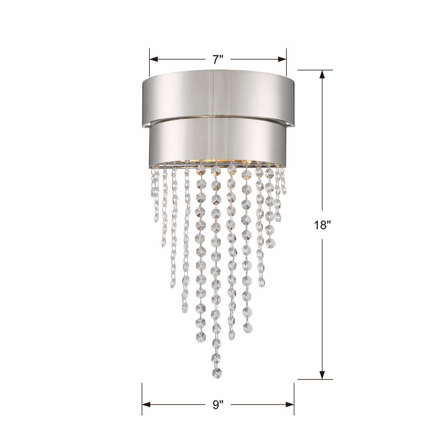 Crystorama - CLA-A3202-PN-CL-MWP - Two Light Wall Sconce - Clarksen - Polished Nickel