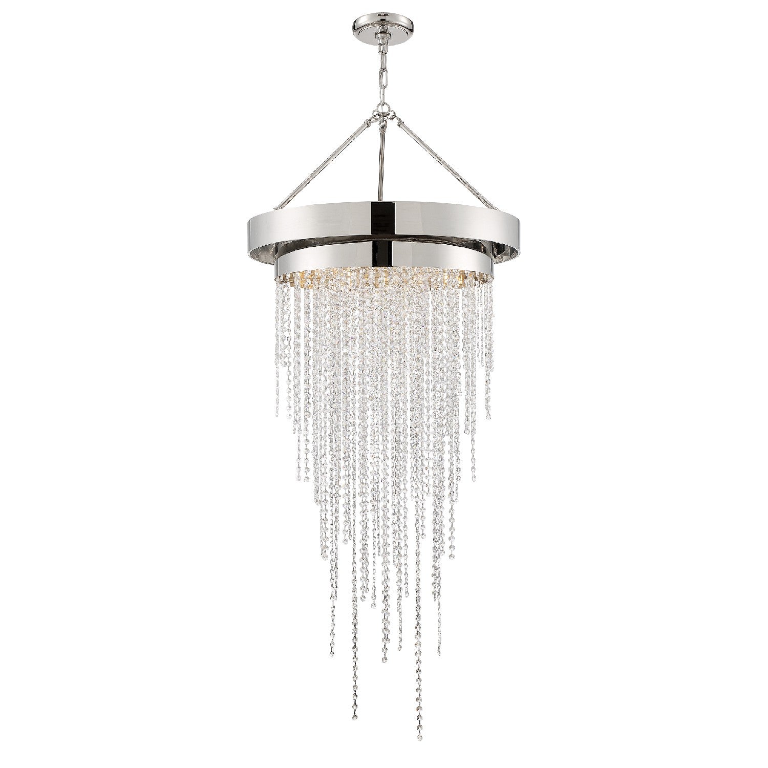 Crystorama - CLA-A3207-PN-CL-MWP - Six Light Chandelier - Clarksen - Polished Nickel