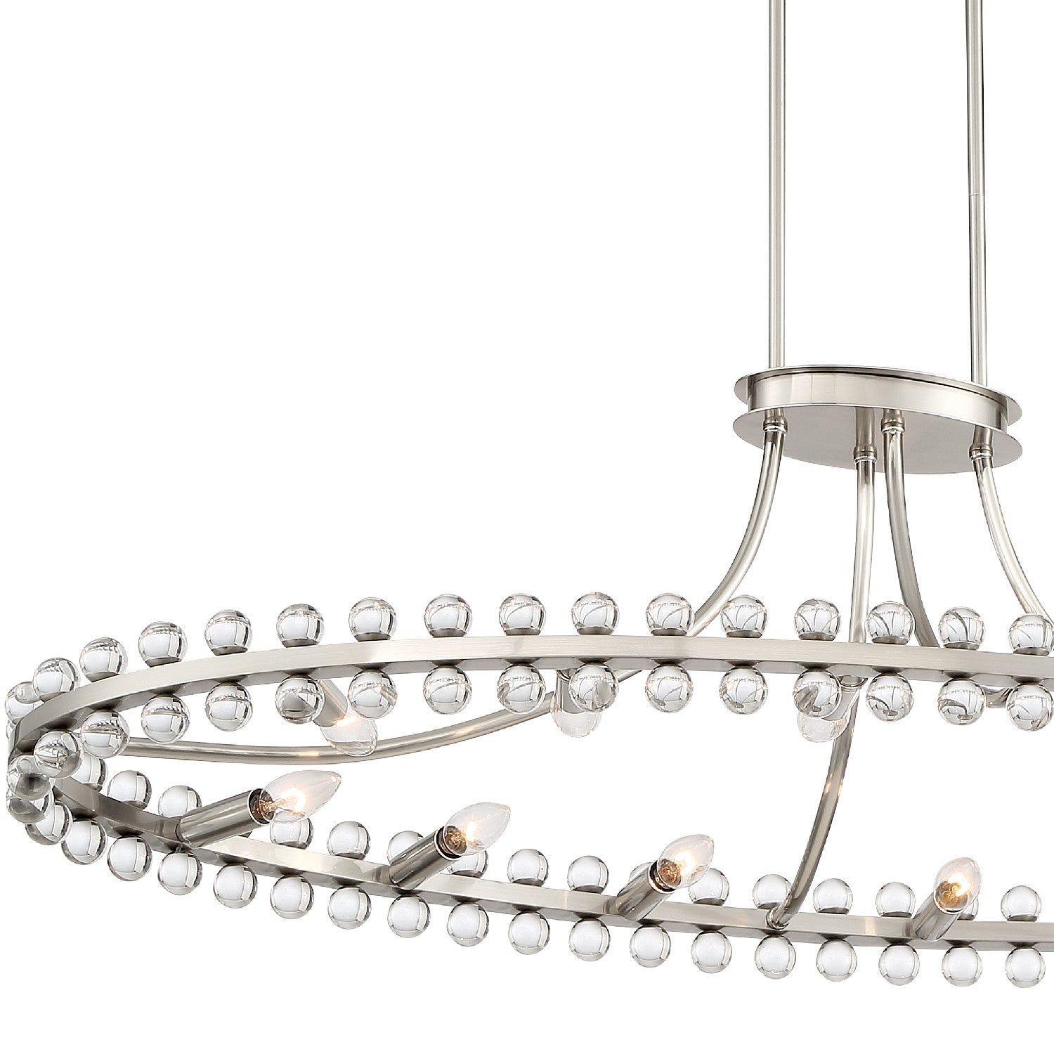 Crystorama - CLO-8897-BN - 12 Light Chandelier - Clover - Brushed Nickel