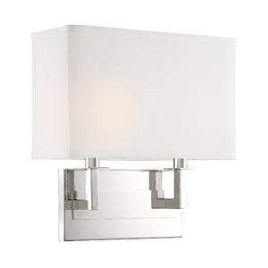 Crystorama - DUR-A3542-PN - Two Light Wall Sconce - Durham - Polished Nickel