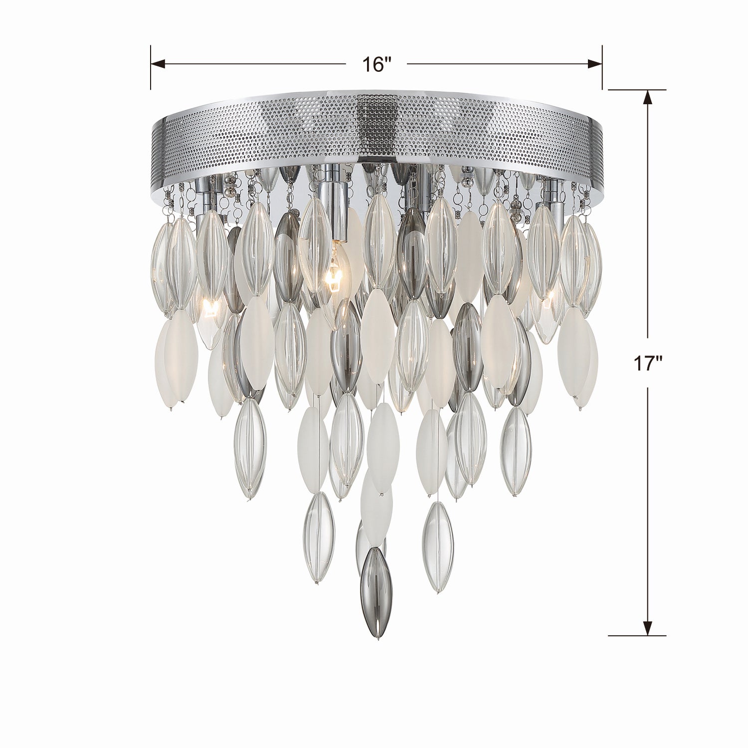 Crystorama - HUD-A2214-CH - Four Light Flush Mount - Hudson - Polished Chrome