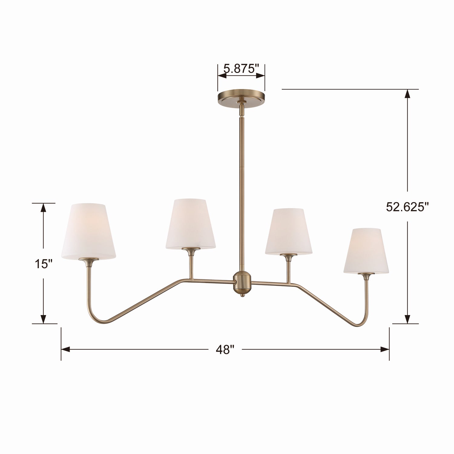 Crystorama - KEE-A3004-VG - Four Light Chandelier - Keenan - Vibrant Gold