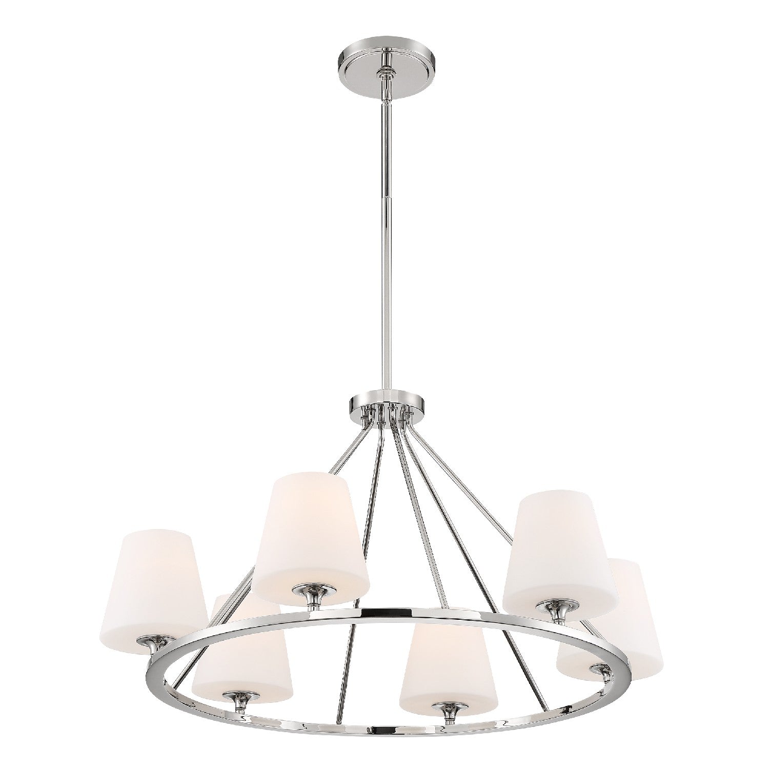 Crystorama - KEE-A3006-PN - Six Light Chandelier - Keenan - Polished Nickel