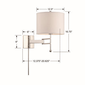 Crystorama - MAR-A8031-PN - One Light Wall Sconce - Marshall - Polished Nickel