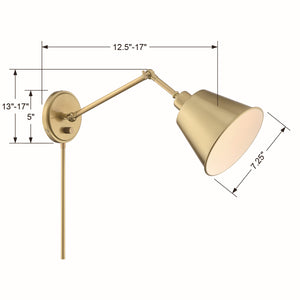 Crystorama - MIT-A8020-AG - One Light Wall Sconce - Mitchell - Aged Brass