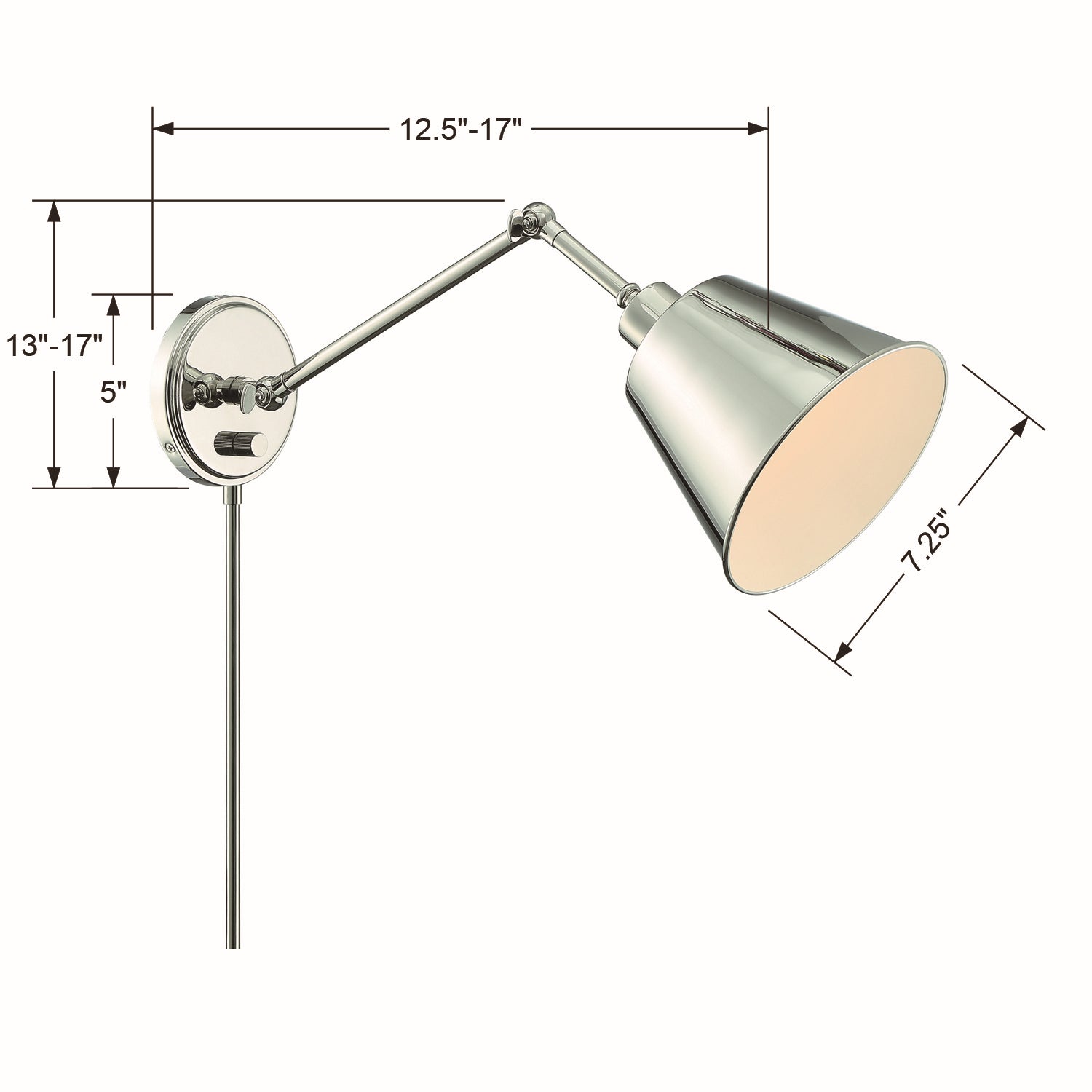 Crystorama - MIT-A8020-PN - One Light Wall Sconce - Mitchell - Polished Nickel