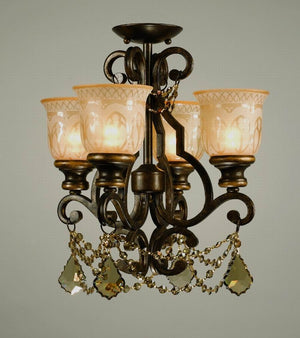 Crystorama - 7504-BU-GT-S - Four Light Mini Chandelier - Norwalk - Bronze Umber