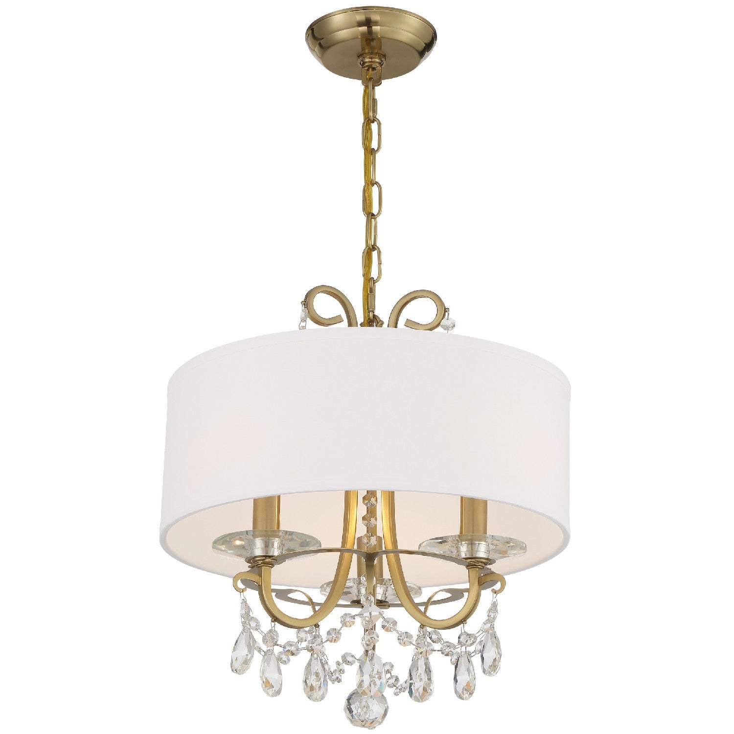 Crystorama - 6623-VG-CL-MWP - Three Light Chandelier - Othello - Vibrant Gold