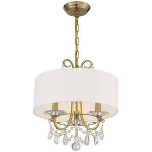 Crystorama - 6623-VG-CL-MWP - Three Light Chandelier - Othello - Vibrant Gold