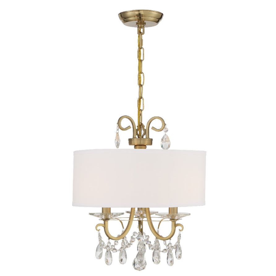 Crystorama - 6623-VG-CL-MWP - Three Light Chandelier - Othello - Vibrant Gold