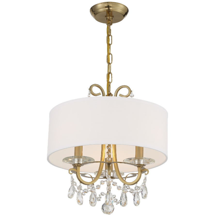 Crystorama - 6623-VG-CL-SAQ - Three Light Chandelier - Othello - Vibrant Gold