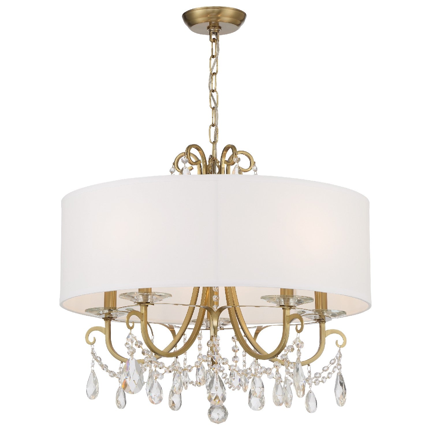 Crystorama - 6625-VG-CL-MWP - Five Light Chandelier - Othello - Vibrant Gold