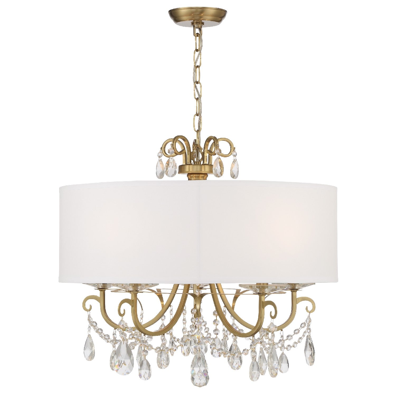 Crystorama - 6625-VG-CL-MWP - Five Light Chandelier - Othello - Vibrant Gold