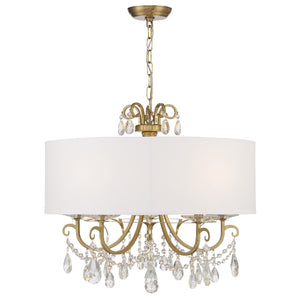 Crystorama - 6625-VG-CL-MWP - Five Light Chandelier - Othello - Vibrant Gold