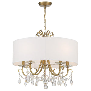 Crystorama - 6625-VG-CL-SAQ - Five Light Chandelier - Othello - Vibrant Gold