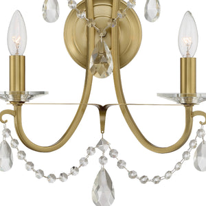 Crystorama - 6822-VG-CL-MWP - Two Light Wall Sconce - Othello - Vibrant Gold