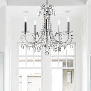 Crystorama - 6825-CH-CL-S - Five Light Chandelier - Othello - Polished Chrome