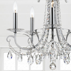 Crystorama - 6825-CH-CL-SAQ - Five Light Chandelier - Othello - Polished Chrome