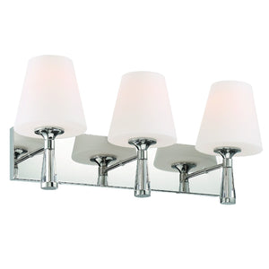 Crystorama - RAM-A3403-PN - Three Light Bathroom Vanity - Ramsey - Polished Nickel